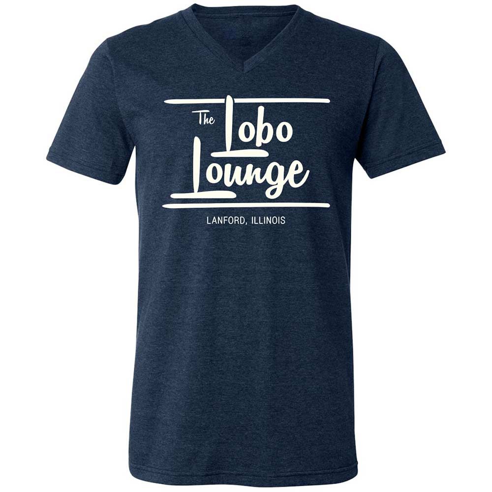Unisex V-Neck T-Shirt - 6RTNLUAR - Heather Navy - 3