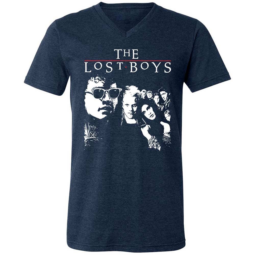 Unisex V-Neck T-Shirt - 187PTJEQ - Heather Navy - 3