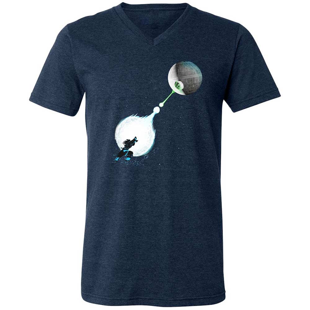 Unisex V-Neck T-Shirt - WGPG4BTU - Heather Navy - 3