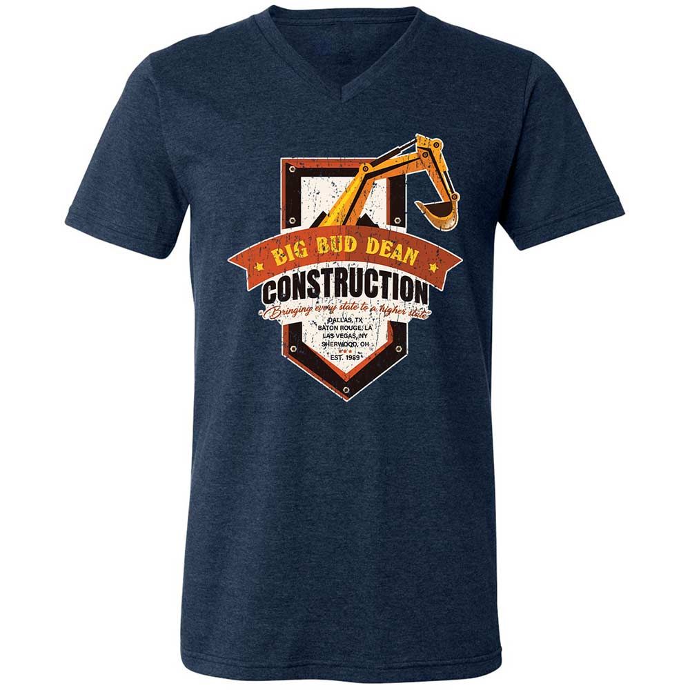 Unisex V-Neck T-Shirt - XV6DJX66 - Heather Navy - 3