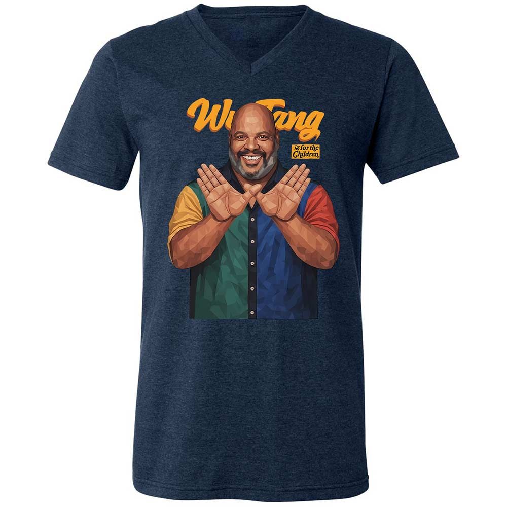 Unisex V-Neck T-Shirt - BVWM8H9Z - Heather Navy - 3