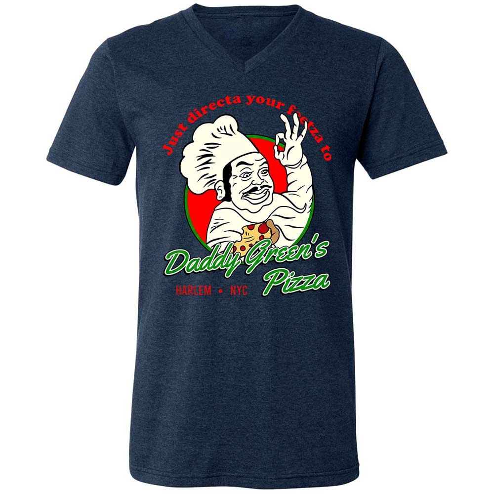Unisex V-Neck T-Shirt - 7AY1BGVG - Heather Navy - 3