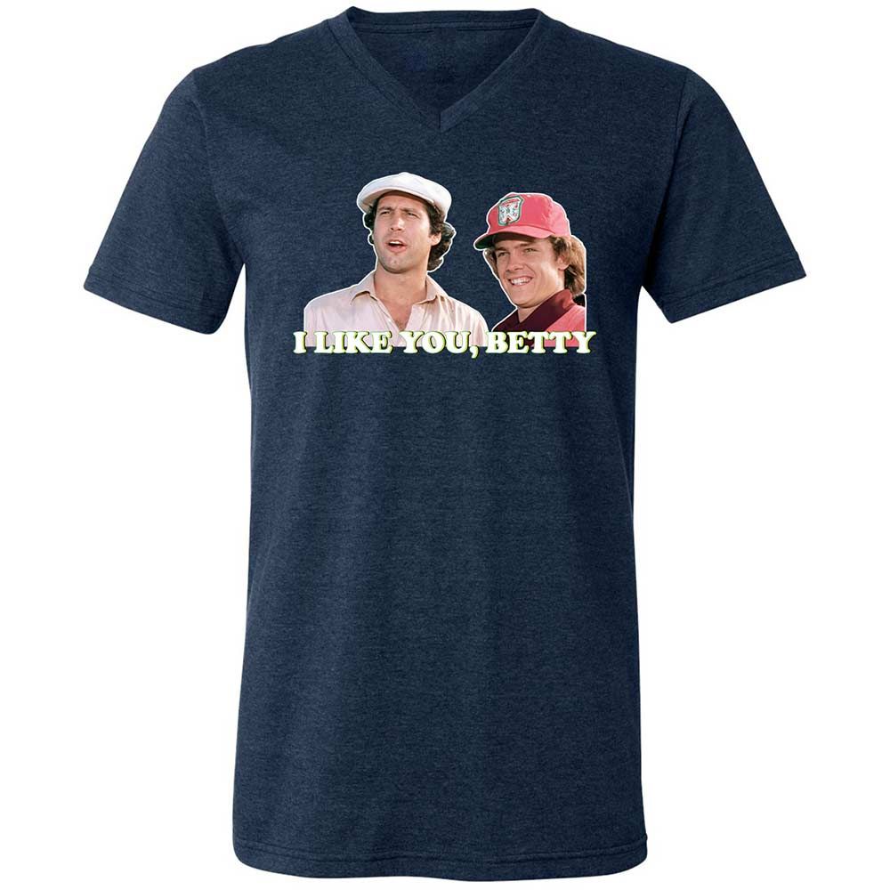 Unisex V-Neck T-Shirt - ZE3LN7TP - Heather Navy - 3