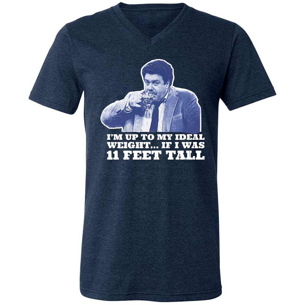 Unisex V-Neck T-Shirt - 8XVEJE6Q - Heather Navy - 3