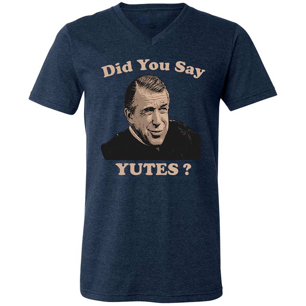 Unisex V-Neck T-Shirt - P692FN77 - Heather Navy - 3