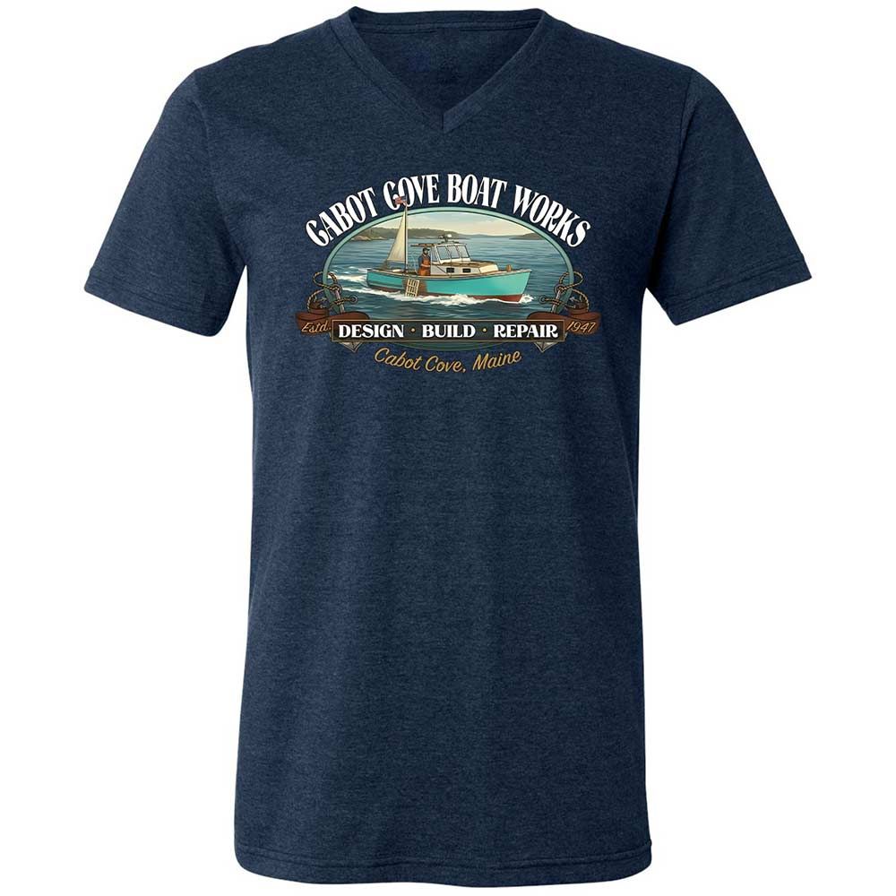 Unisex V-Neck T-Shirt - J2SSQL7E - Heather Navy - 3