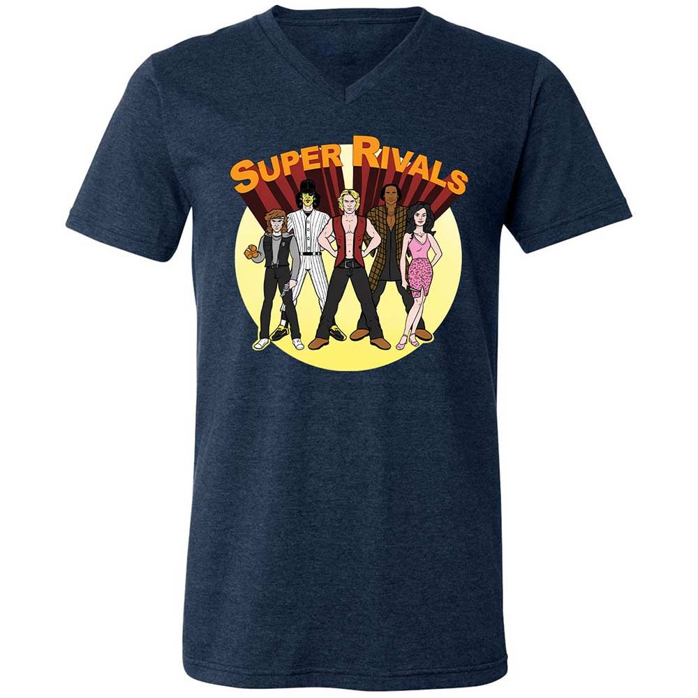 Unisex V-Neck T-Shirt - 1EA6MGTG - Heather Navy - 3