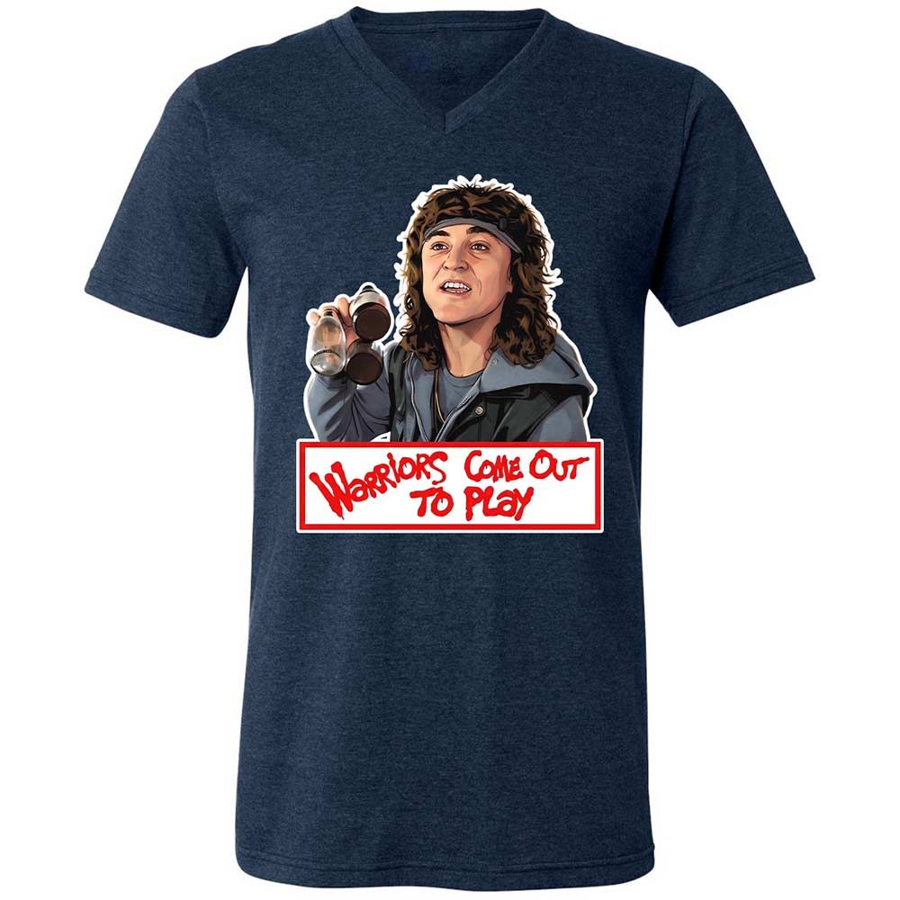 Unisex V-Neck T-Shirt - CEZQG2CL - Heather Navy - 3