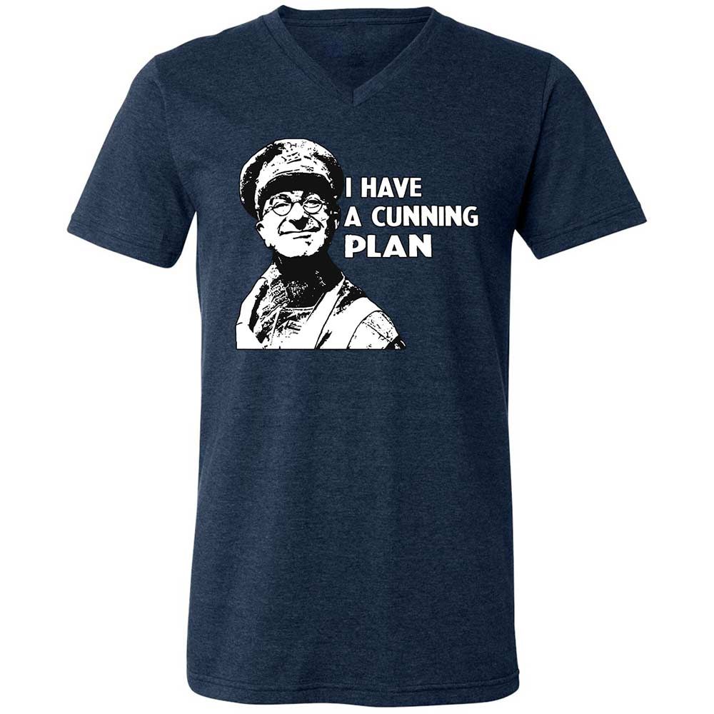 Unisex V-Neck T-Shirt - W3PSPYSB - Heather Navy - 3