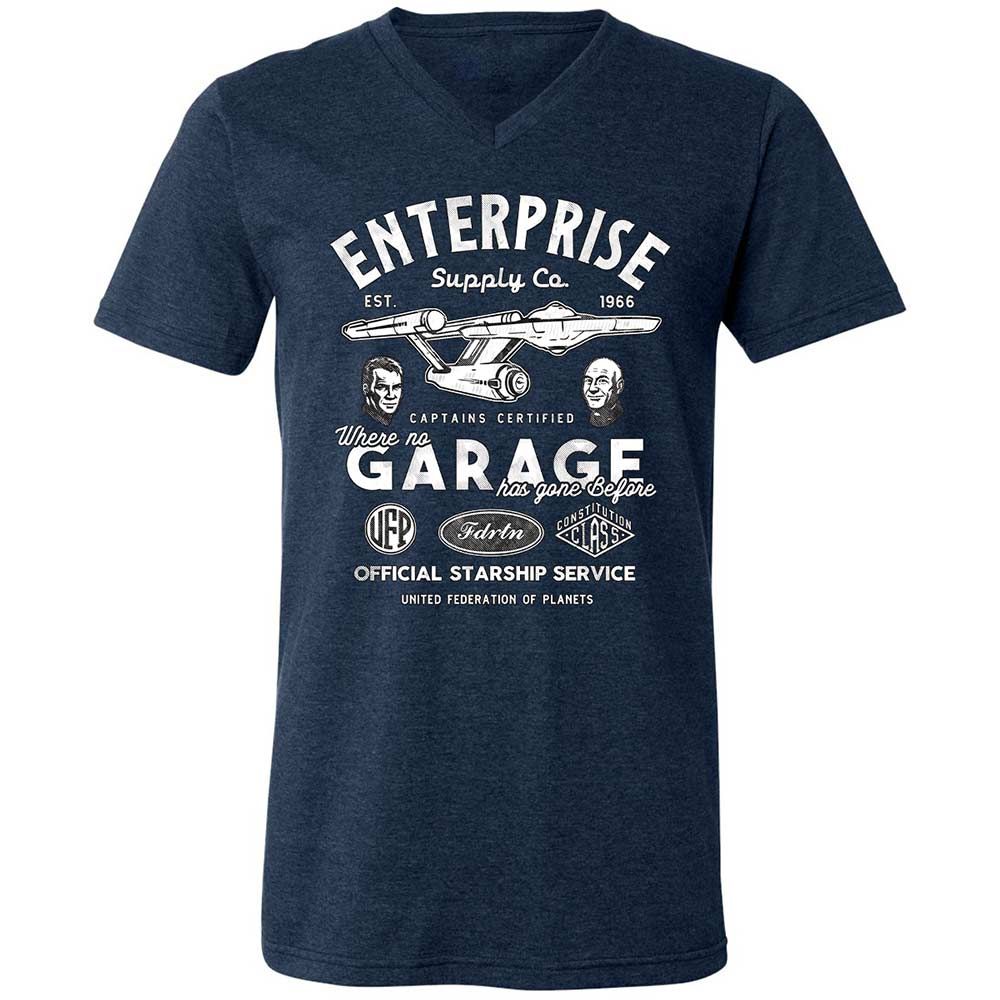 Unisex V-Neck T-Shirt - SWN6W8C2 - Heather Navy - 3