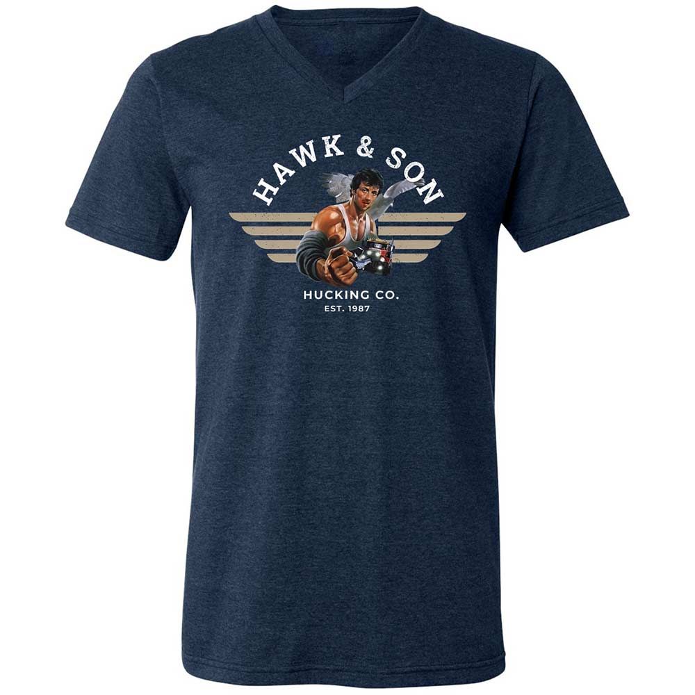 Unisex V-Neck T-Shirt - G827UPAN - Heather Navy - 3