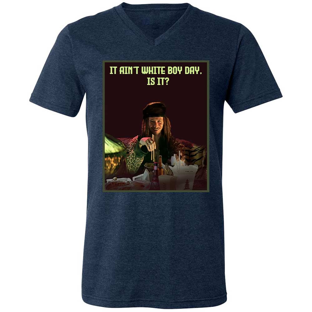 Unisex V-Neck T-Shirt - CJW72A76 - Heather Navy - 3