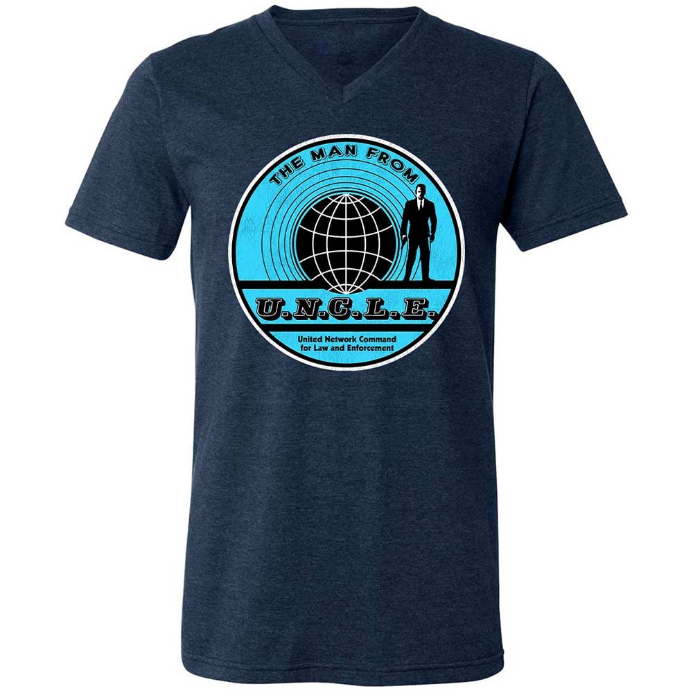 Unisex V-Neck T-Shirt - GYJRTSZD - Heather Navy - 3