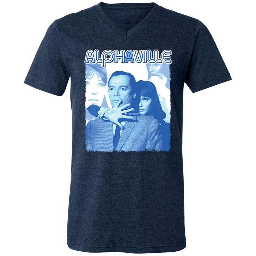 Unisex V-Neck T-Shirt - 5NZVBMGF - Heather Navy - 3