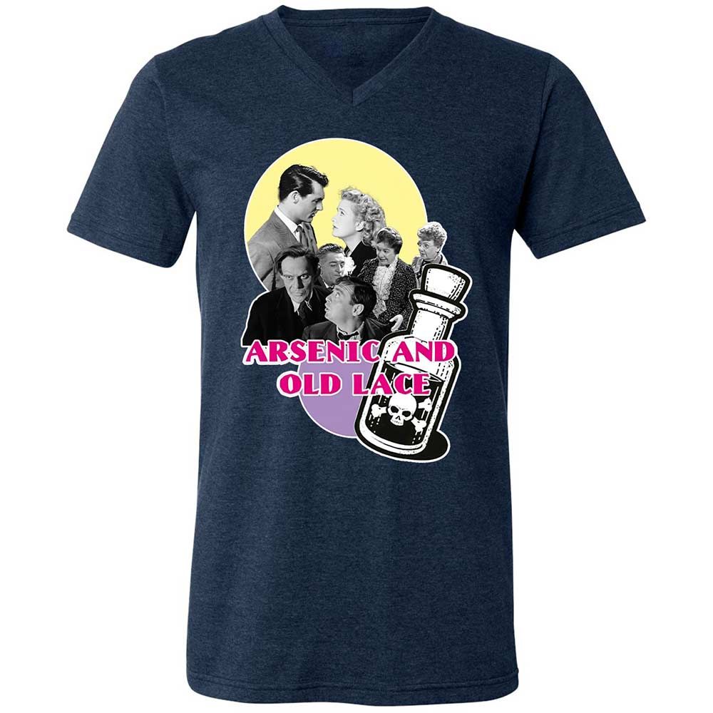 Unisex V-Neck T-Shirt - PDL8V7JR - Heather Navy - 3