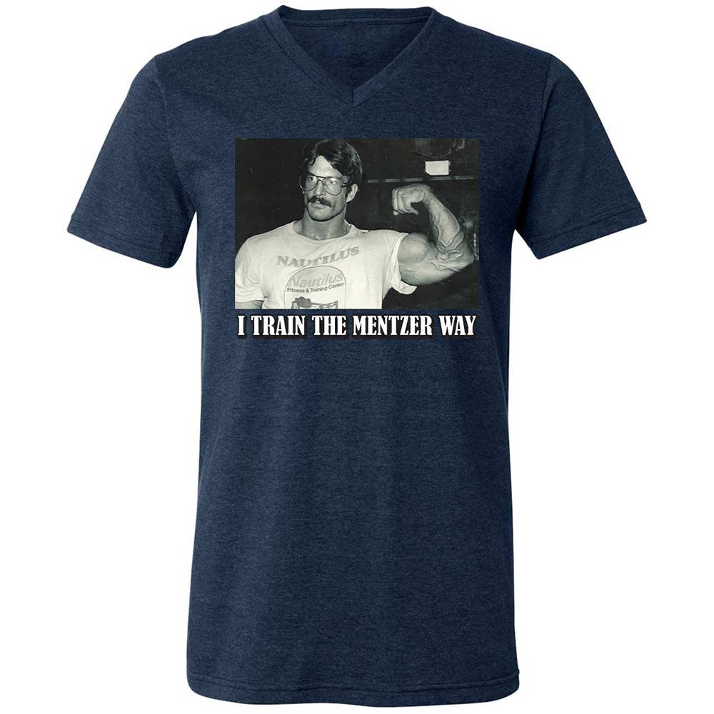 Unisex V-Neck T-Shirt - U28ZYD3U - Heather Navy - 3
