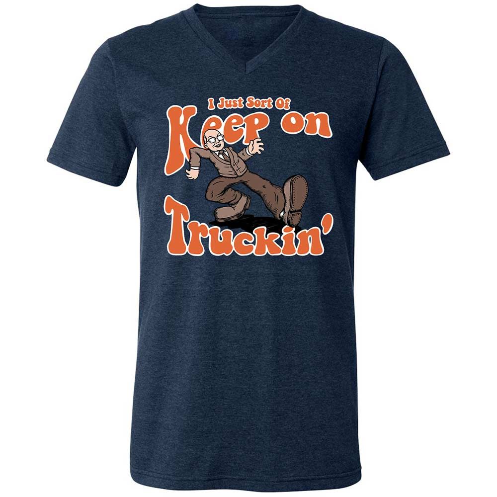 Unisex V-Neck T-Shirt - L2J1JGWF - Heather Navy - 3