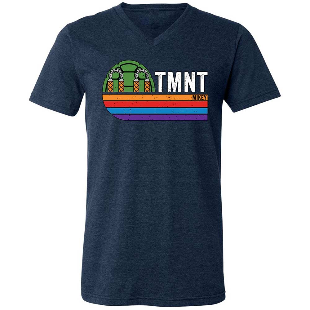 Unisex V-Neck T-Shirt - D3WBKVT1 - Heather Navy - 3