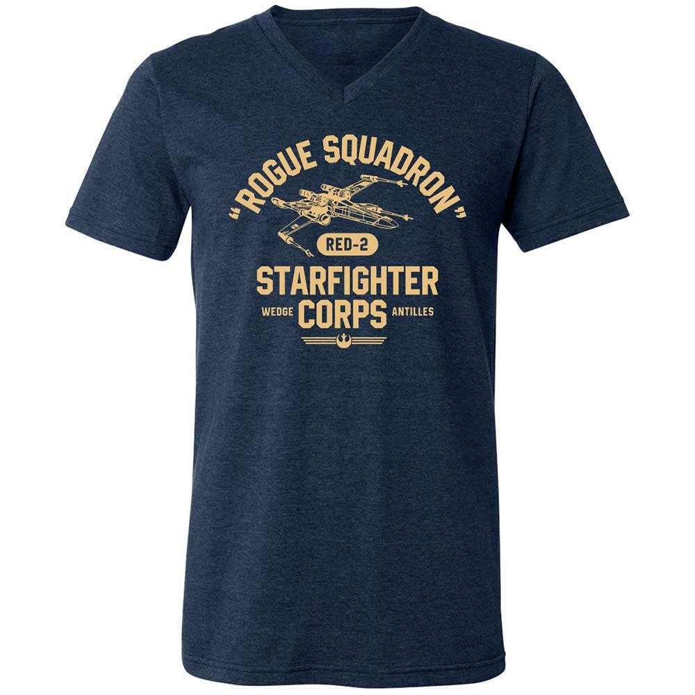 Unisex V-Neck T-Shirt - SES5GSYV - Heather Navy - 3