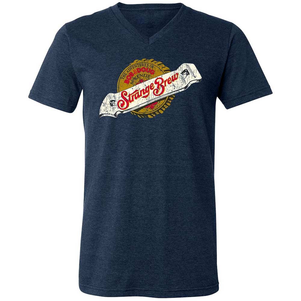 Unisex V-Neck T-Shirt - P4DHA5L4 - Heather Navy - 3