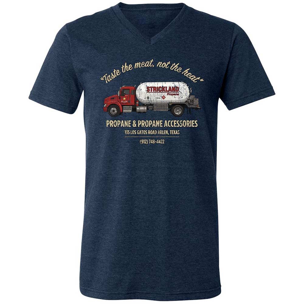 Unisex V-Neck T-Shirt - 2EKFUU34 - Heather Navy - 3
