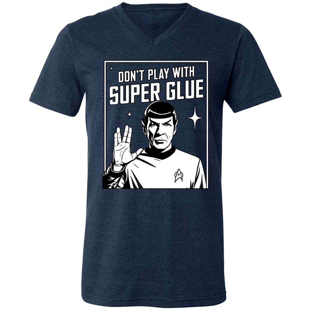 Unisex V-Neck T-Shirt - 9CSFFAAK - Heather Navy - 3