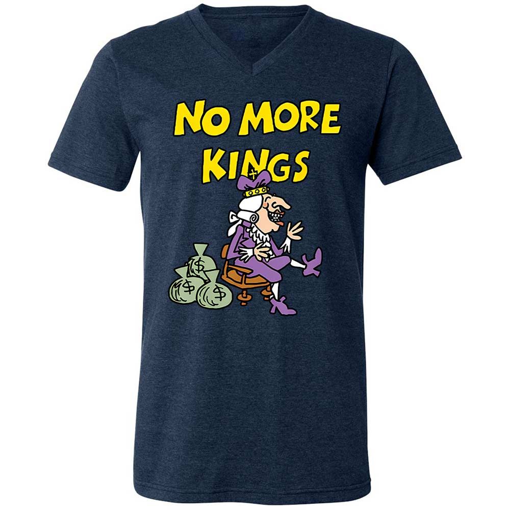Unisex V-Neck T-Shirt - T89NUSGP - Heather Navy - 3