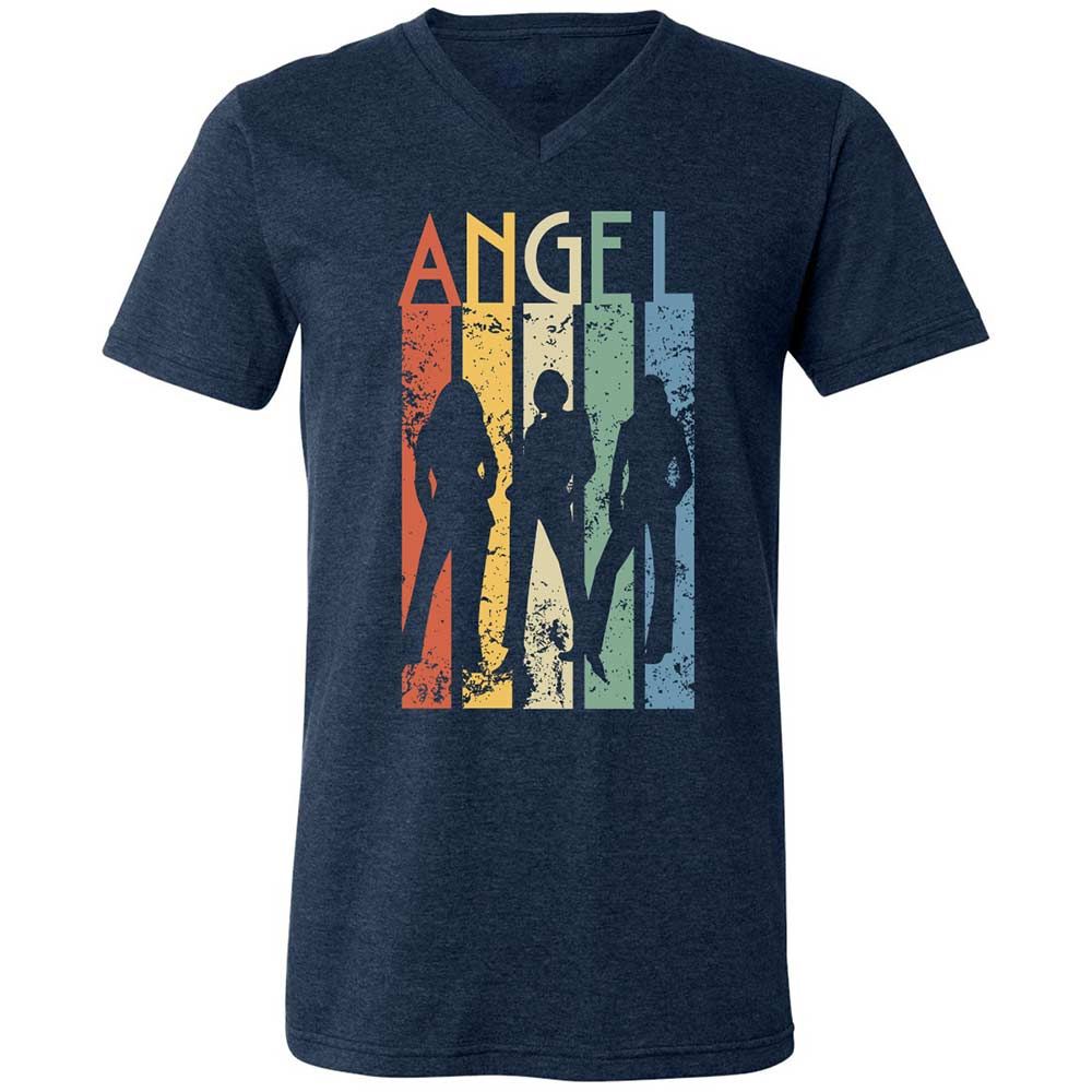 Unisex V-Neck T-Shirt - 33B4YM4W - Heather Navy - 3