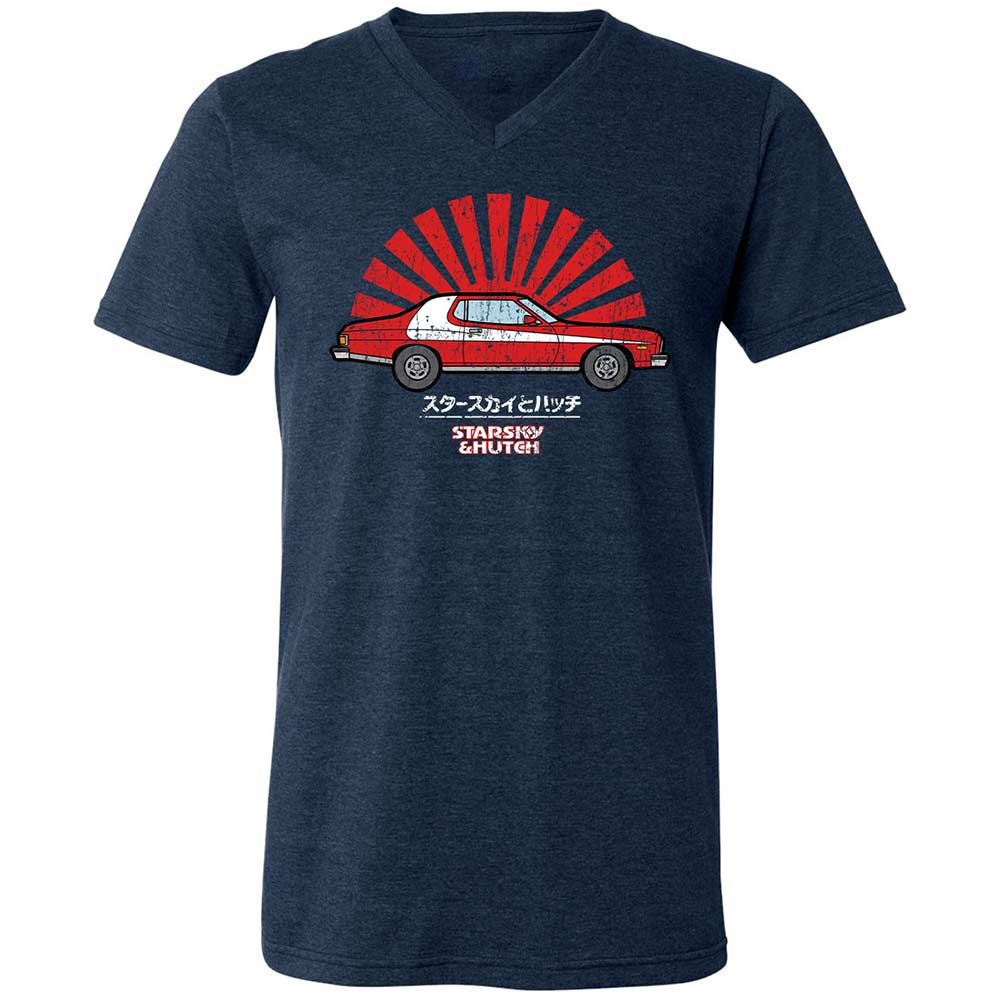 Unisex V-Neck T-Shirt - FJJEH39A - Heather Navy - 3
