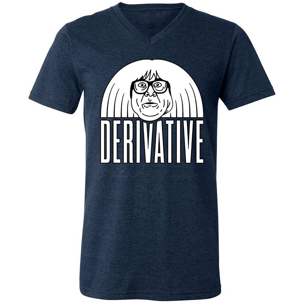 Unisex V-Neck T-Shirt - NCKZ2BPV - Heather Navy - 3