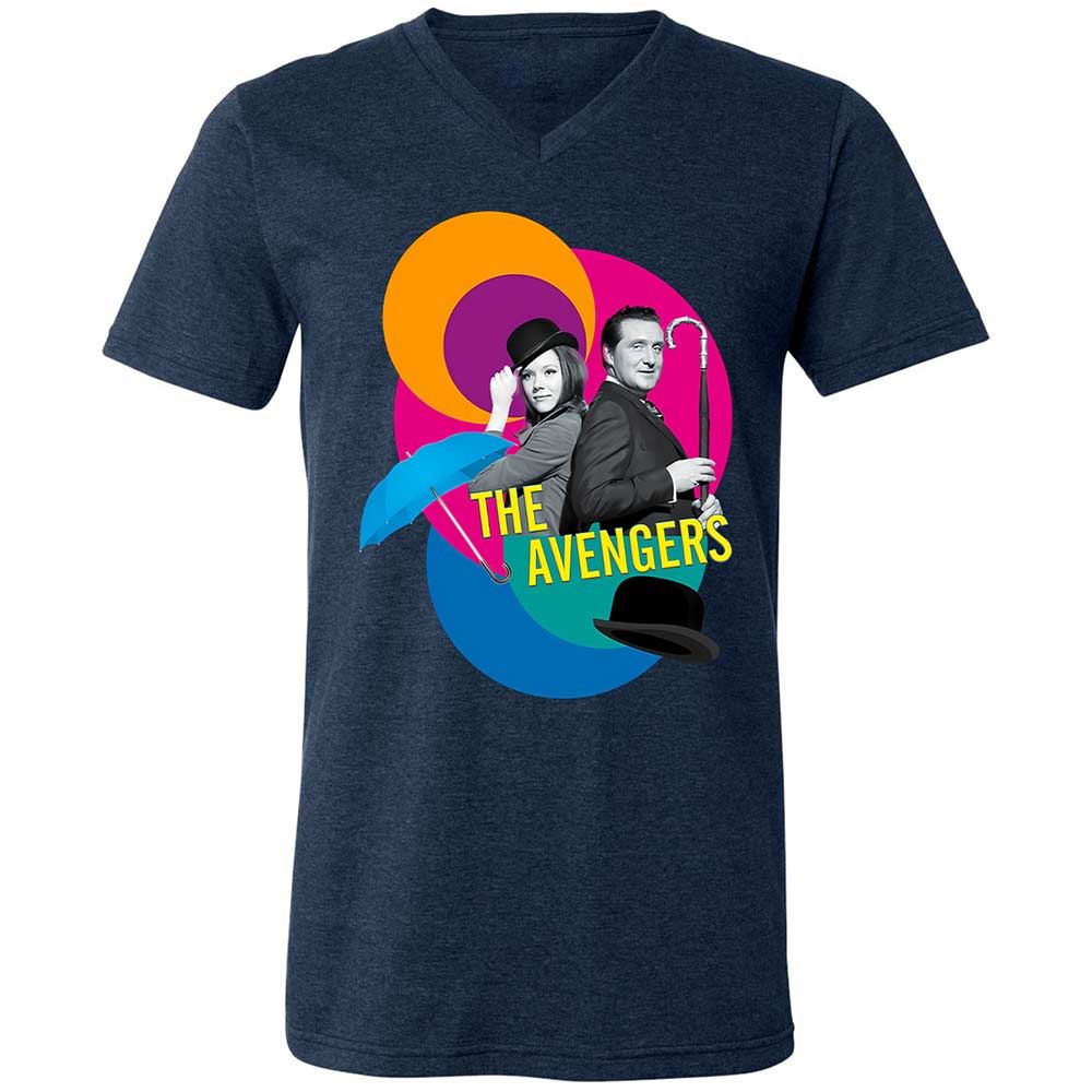 Unisex V-Neck T-Shirt - ZZ2HD8V6 - Heather Navy - 3