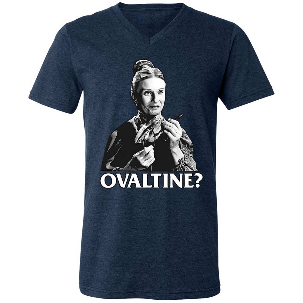 Unisex V-Neck T-Shirt - TSAKD8X9 - Heather Navy - 3