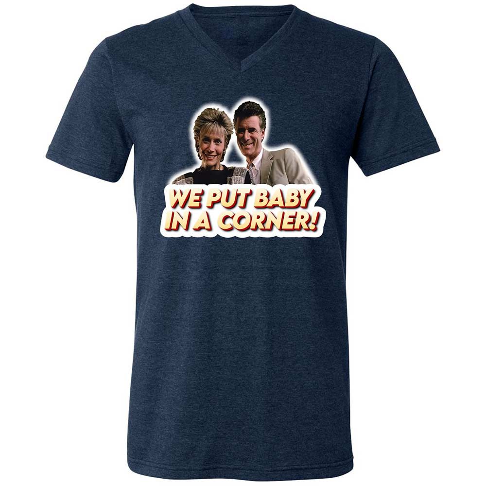 Unisex V-Neck T-Shirt - XS3JF3F2 - Heather Navy - 3