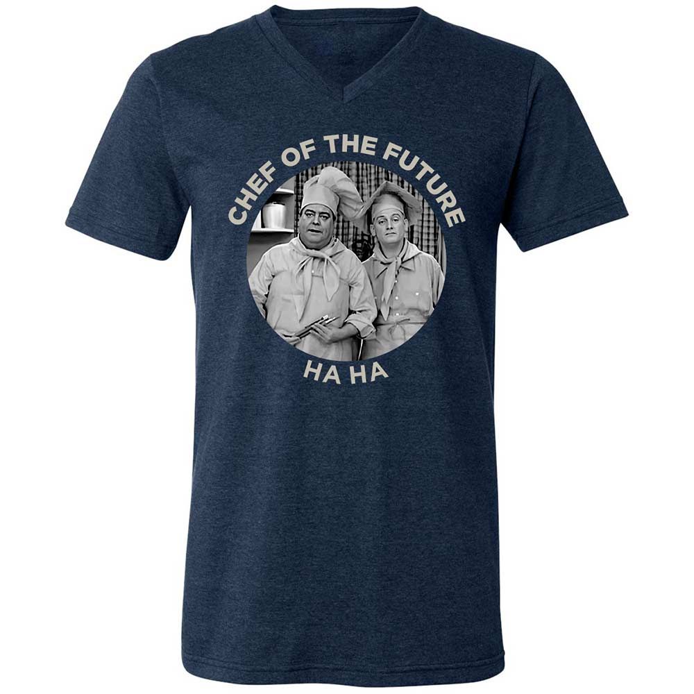 Unisex V-Neck T-Shirt - 6XYWNQQQ - Heather Navy - 3