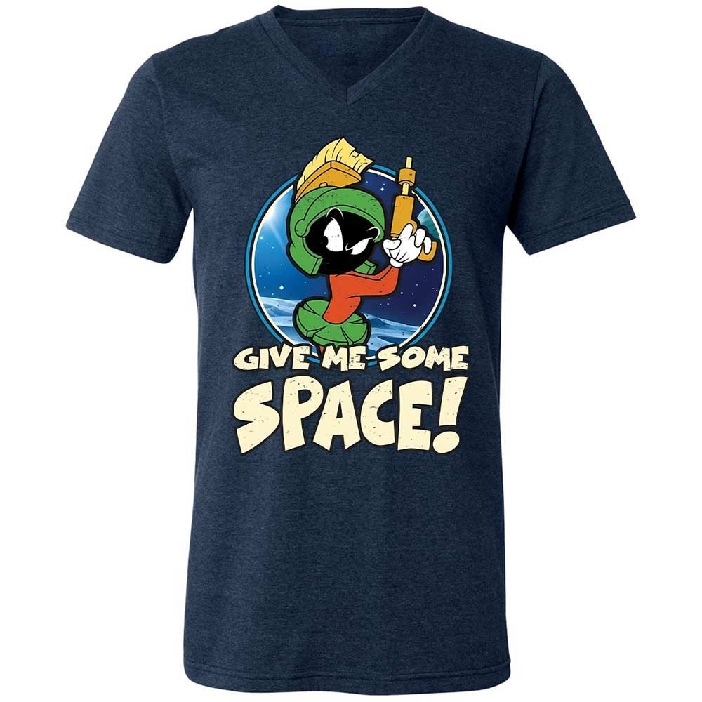 Unisex V-Neck T-Shirt - X87EEDQ6 - Heather Navy - 3