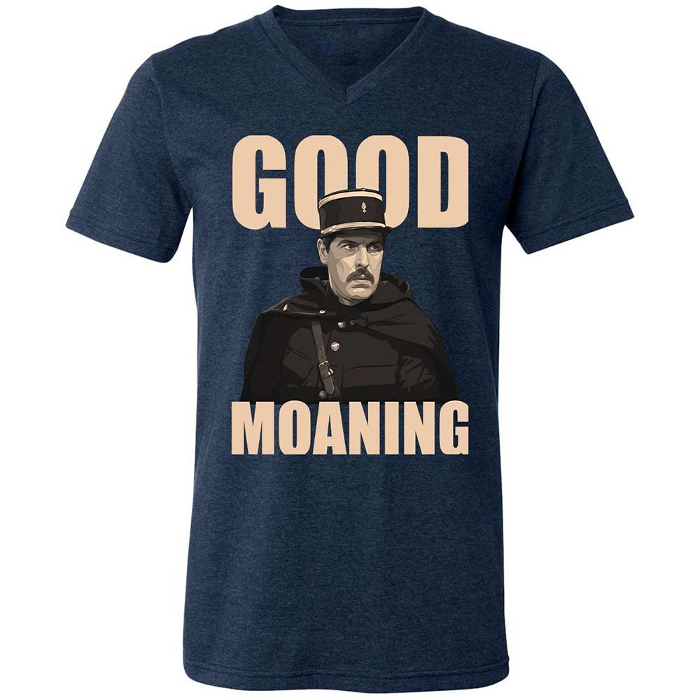 Unisex V-Neck T-Shirt - Z65XFBJF - Heather Navy - 3