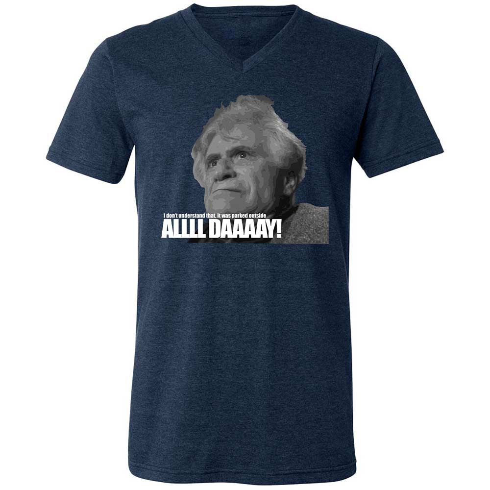 Unisex V-Neck T-Shirt - 577CGKYR - Heather Navy - 3
