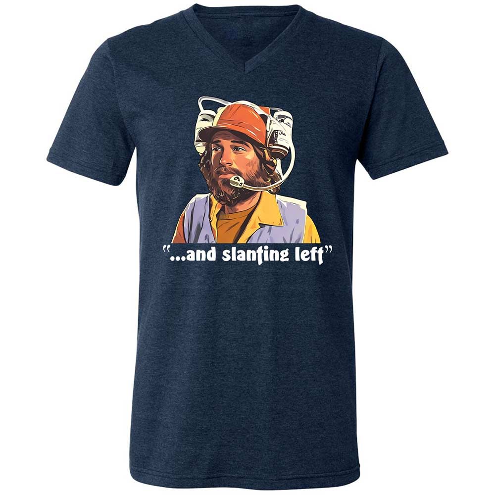 Unisex V-Neck T-Shirt - B9NJBB49 - Heather Navy - 3