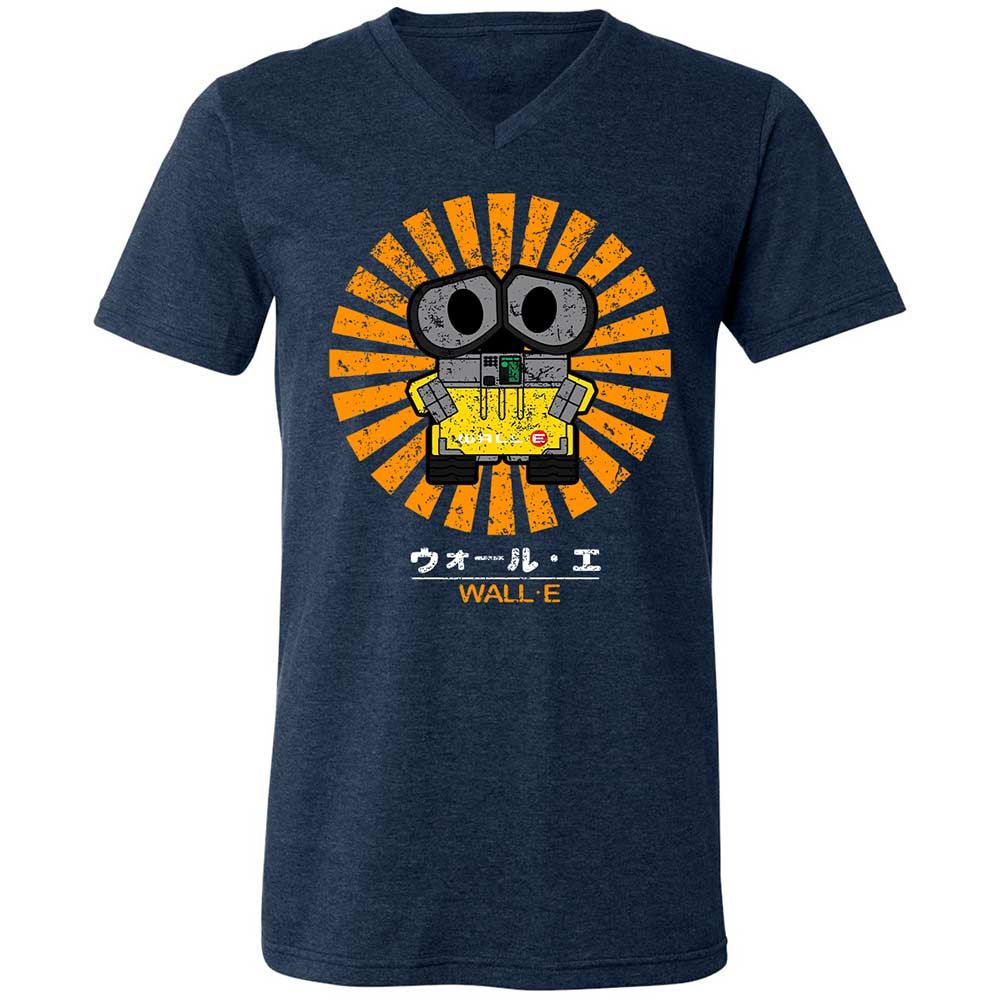 Unisex V-Neck T-Shirt - APSRELKE - Heather Navy - 3