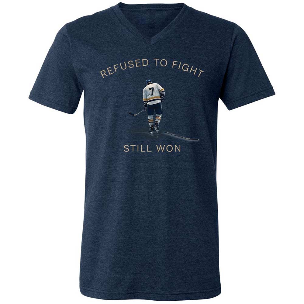 Unisex V-Neck T-Shirt - SN47RZLG - Heather Navy - 3