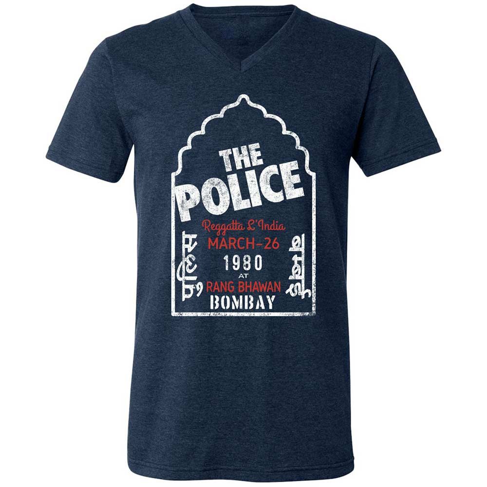 Unisex V-Neck T-Shirt - X9VRX3AS - Heather Navy - 3