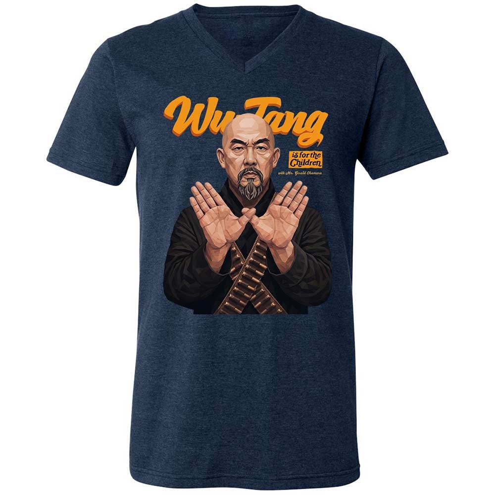 Unisex V-Neck T-Shirt - LG7RNTAL - Heather Navy - 3