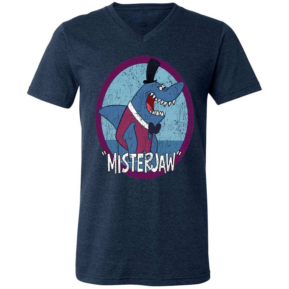 Unisex V-Neck T-Shirt - VVUW8M8W - Heather Navy - 3