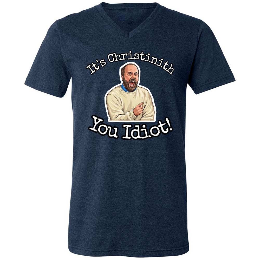 Unisex V-Neck T-Shirt - PCEX46X2 - Heather Navy - 3