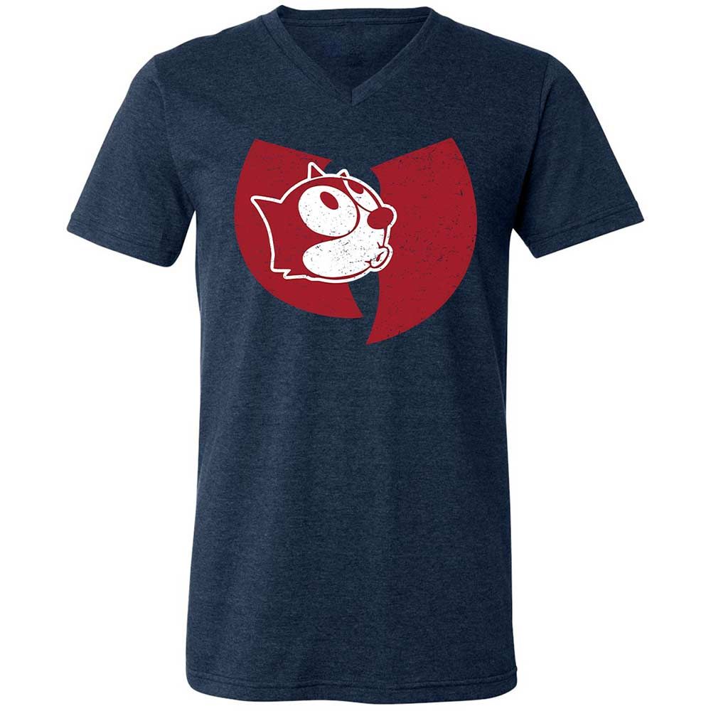 Unisex V-Neck T-Shirt - 3BATV7EP - Heather Navy - 3