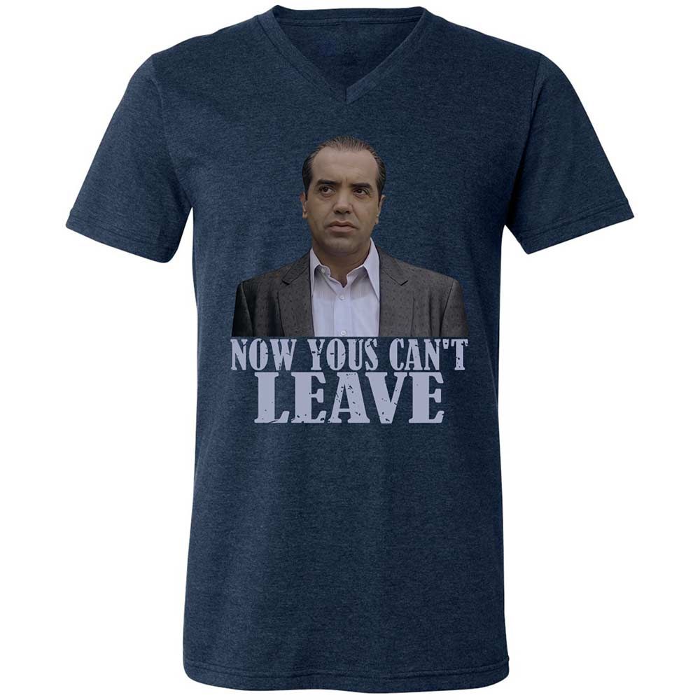 Unisex V-Neck T-Shirt - L3LRG4L3 - Heather Navy - 3