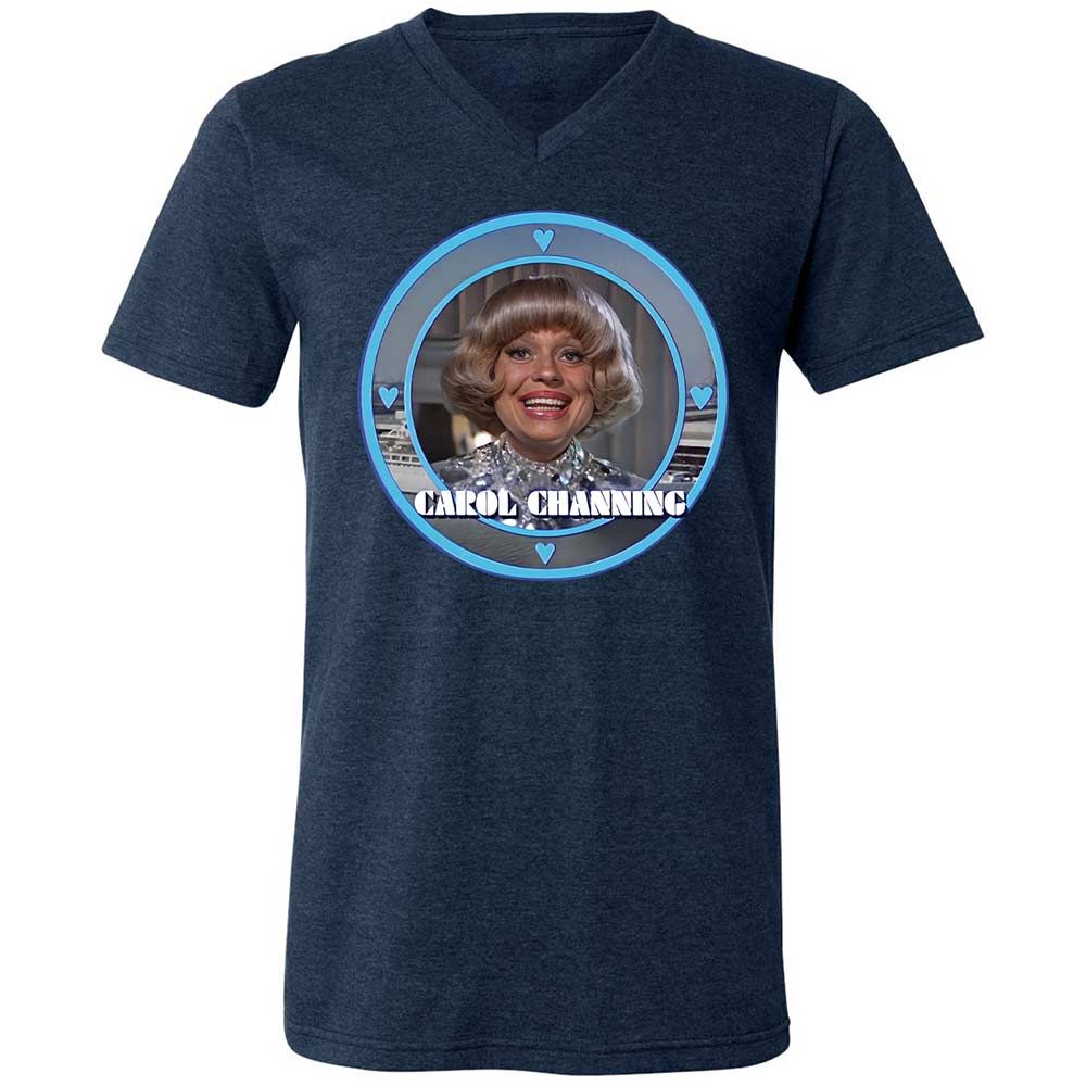 Unisex V-Neck T-Shirt - 54AK2ZTY - Heather Navy - 3