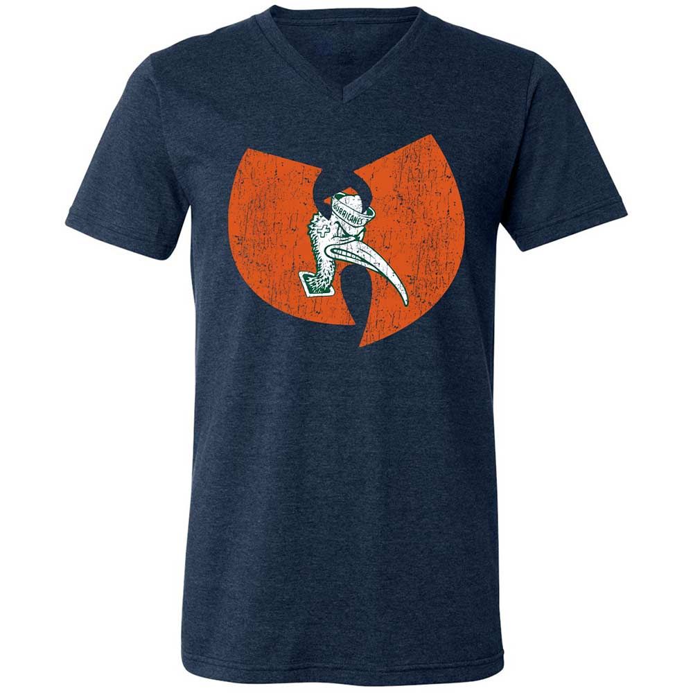 Unisex V-Neck T-Shirt - 664ZFFS9 - Heather Navy - 3