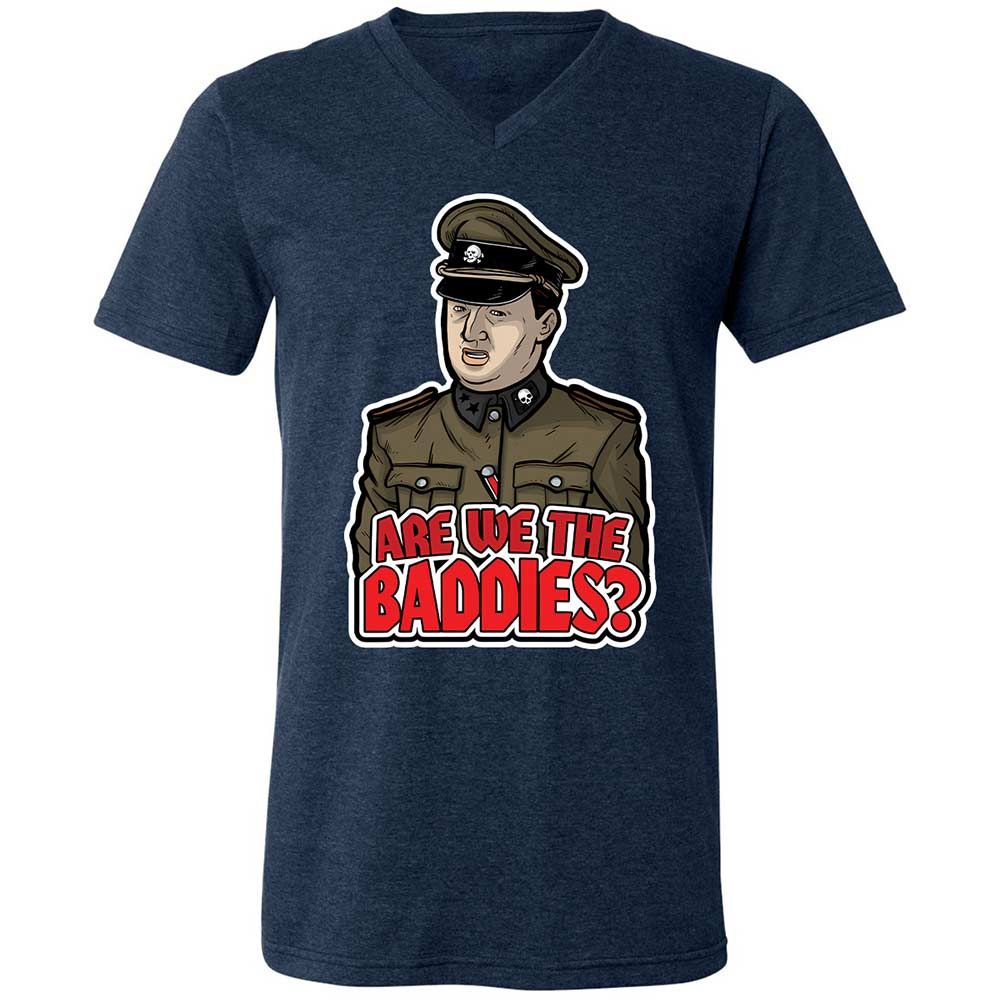 Unisex V-Neck T-Shirt - T4VSMETK - Heather Navy - 3