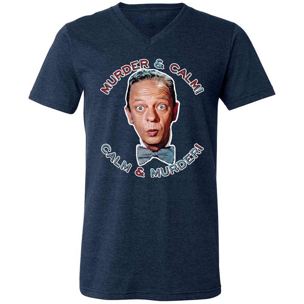 Unisex V-Neck T-Shirt - UQ26UN89 - Heather Navy - 3